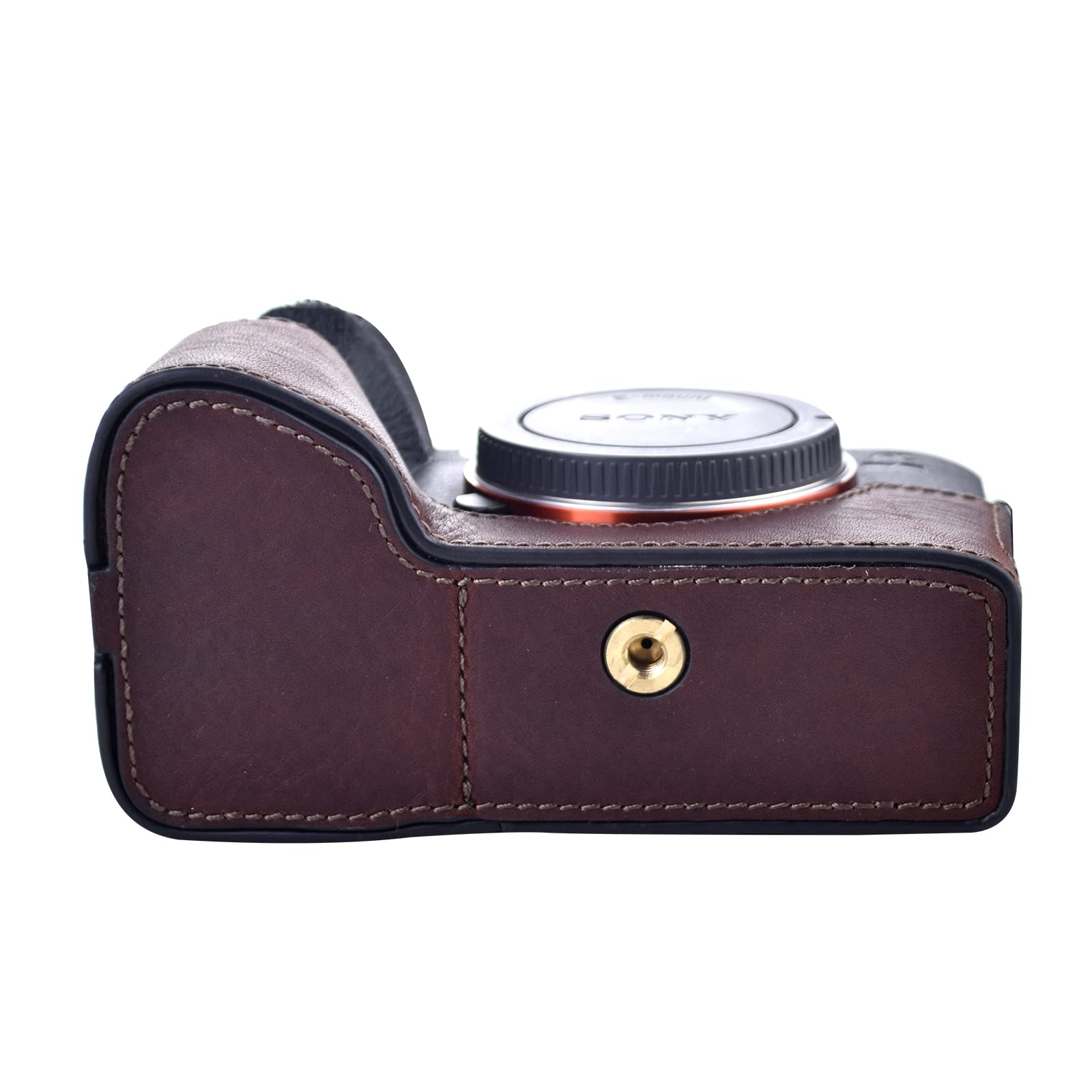 MUZIRI KINOKOO - Custodia per fotocamera A7M4 / α7IV, in pelle, compatibile con fotocamera Sony Alpha7IV /ILCE-7M4 /A7M4 /α7IV, Marrone, Beauty Case