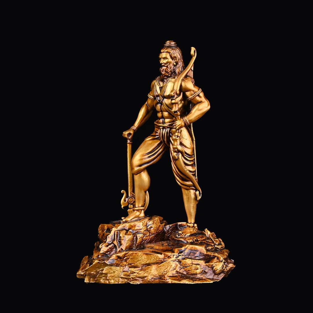 Artarium Lord Parshuram Idol Car Dashboard Statue Sculpture Perfect for Home, Office & Car Decor Divine Lord Parshuram Murti Compact Size - 4 Inches image 3
