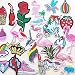 Mosheng Accessory 25pcs DIY Embroidery Flamingo Unicorn Mix Patterns Iron On Patches or Sew On Patches Applique for Clothes Backpacks T-shirt Jeans Skirt vests scarf Hat Bag (Style 3)