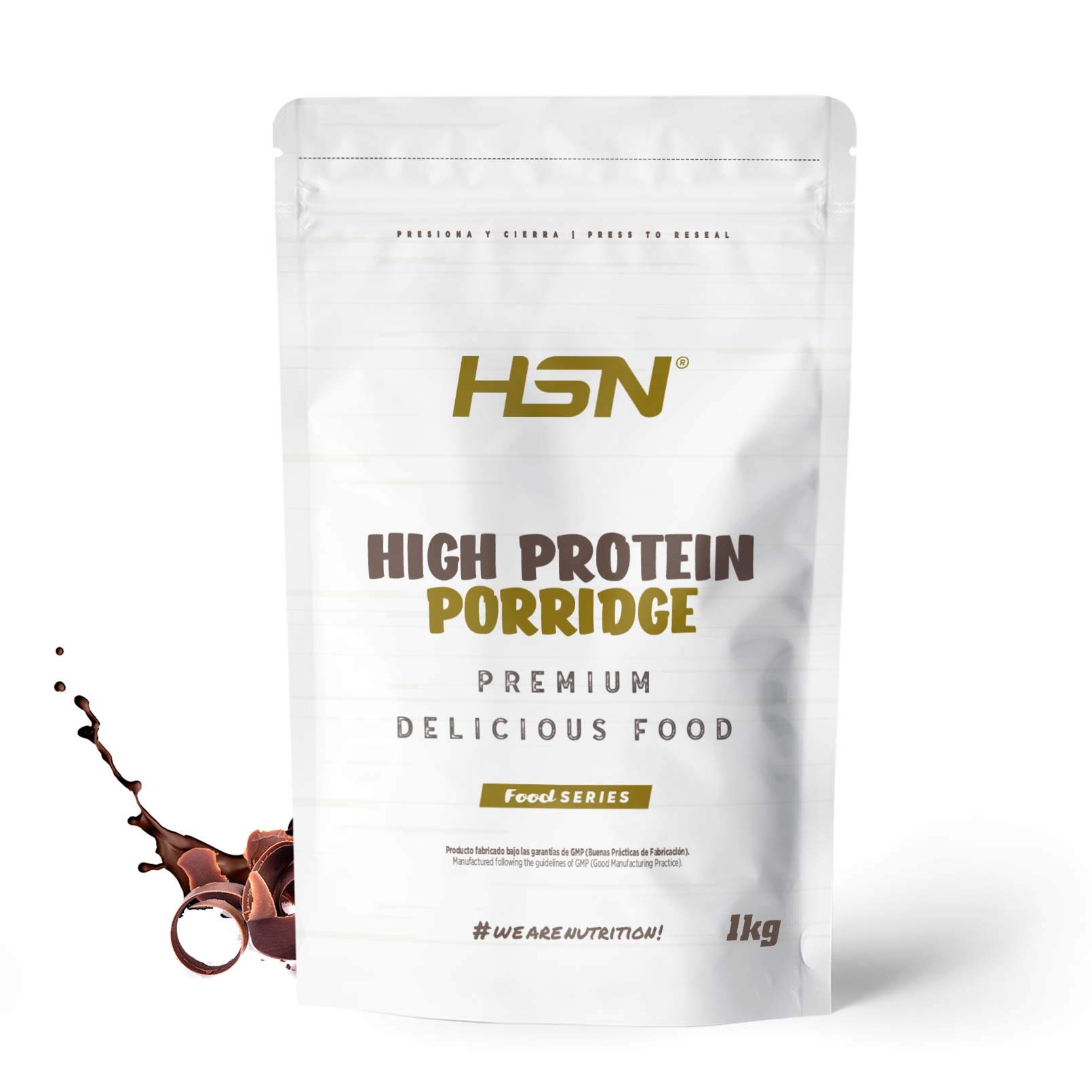 Gachas de Avena Proteicas de HSN | Sabor Chocolate 1 Kg = 20 Tomas | Porridge Proteico de Avena Integral y Proteína de Suero | Fácil y Rápido de Preparar | Bajo en Azúcar | Apto Vegetariano