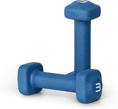 Tone Fitness Neoprene Dumbbell Weight Pairs with Anti-Roll Square Head | Multiple Options