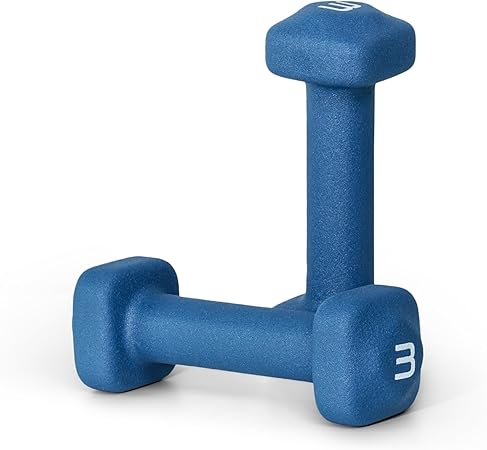 Tone Fitness Neoprene Dumbbell Weight Pairs with Anti-Roll Square Head | Multiple Options