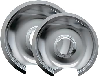 Range Kleen 10562X Style D Chrome Drip Pans, 2-Pack
