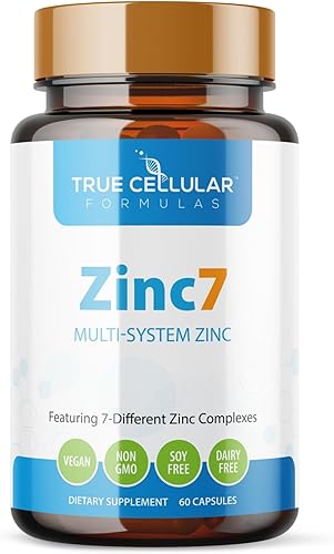 Zinc7 Apoyo inmunológico diario (50mg) Complejo de zinc de triple acción para sueño profundo, claridad mental e inmunidad fuerte  Energía natural,