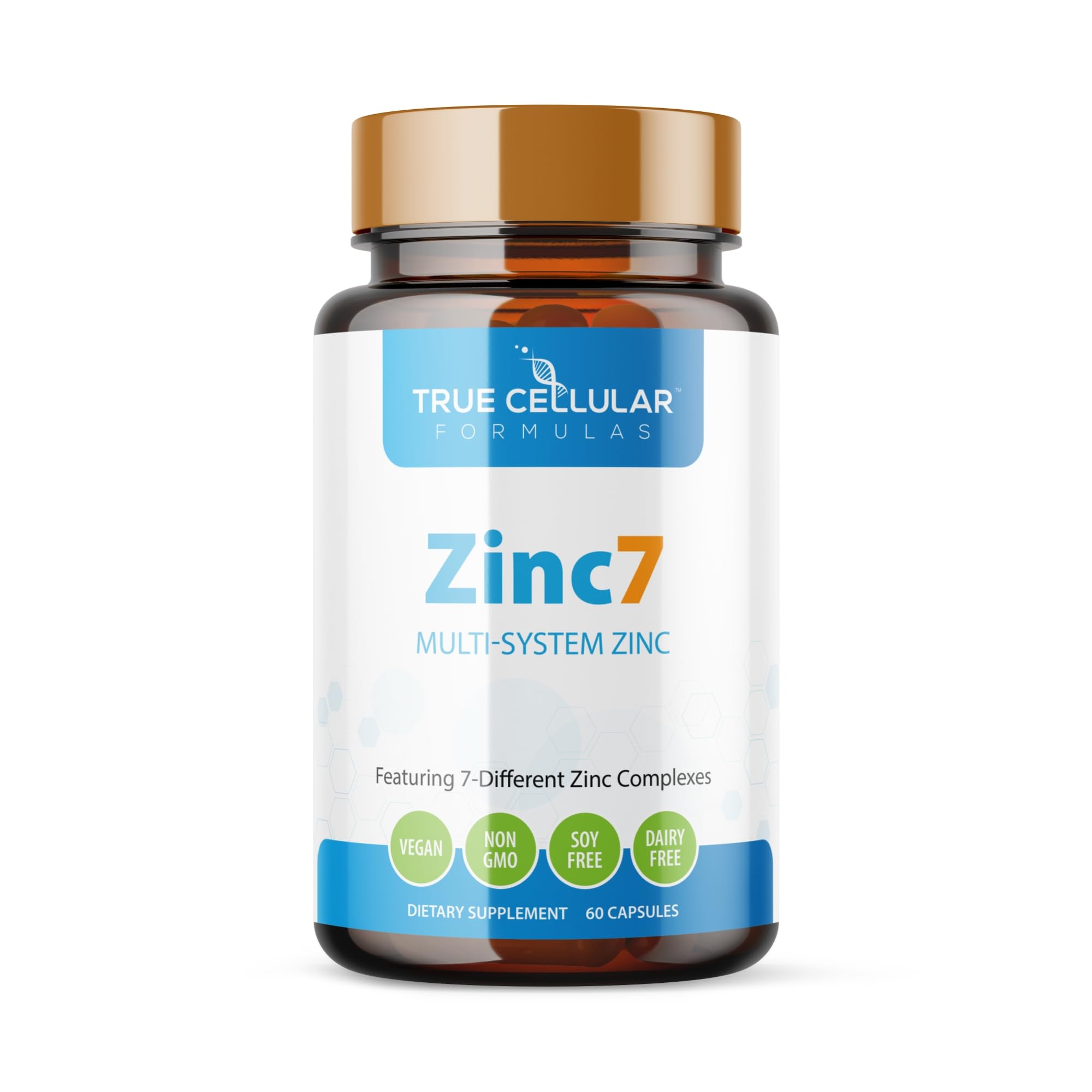 Zinc7 Daily Immune Support (50mg): Triple Action Zinc Complex for Deep Sleep, Mental Clarity & Strong Immunity | Natural Energy, Hormone & Metabolism Support | 60 Vegan Capsules