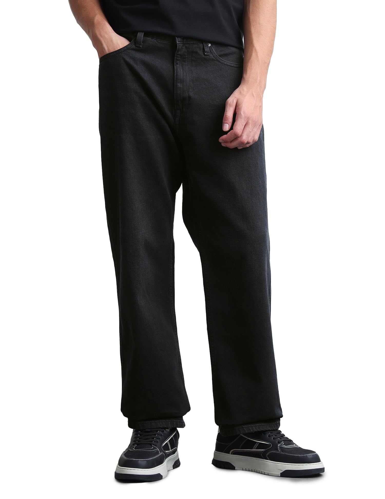 flying machine Men's Loose Fit Jeans| Solid | Mid Rise | Stretchable | Jeans for Man-picture-18