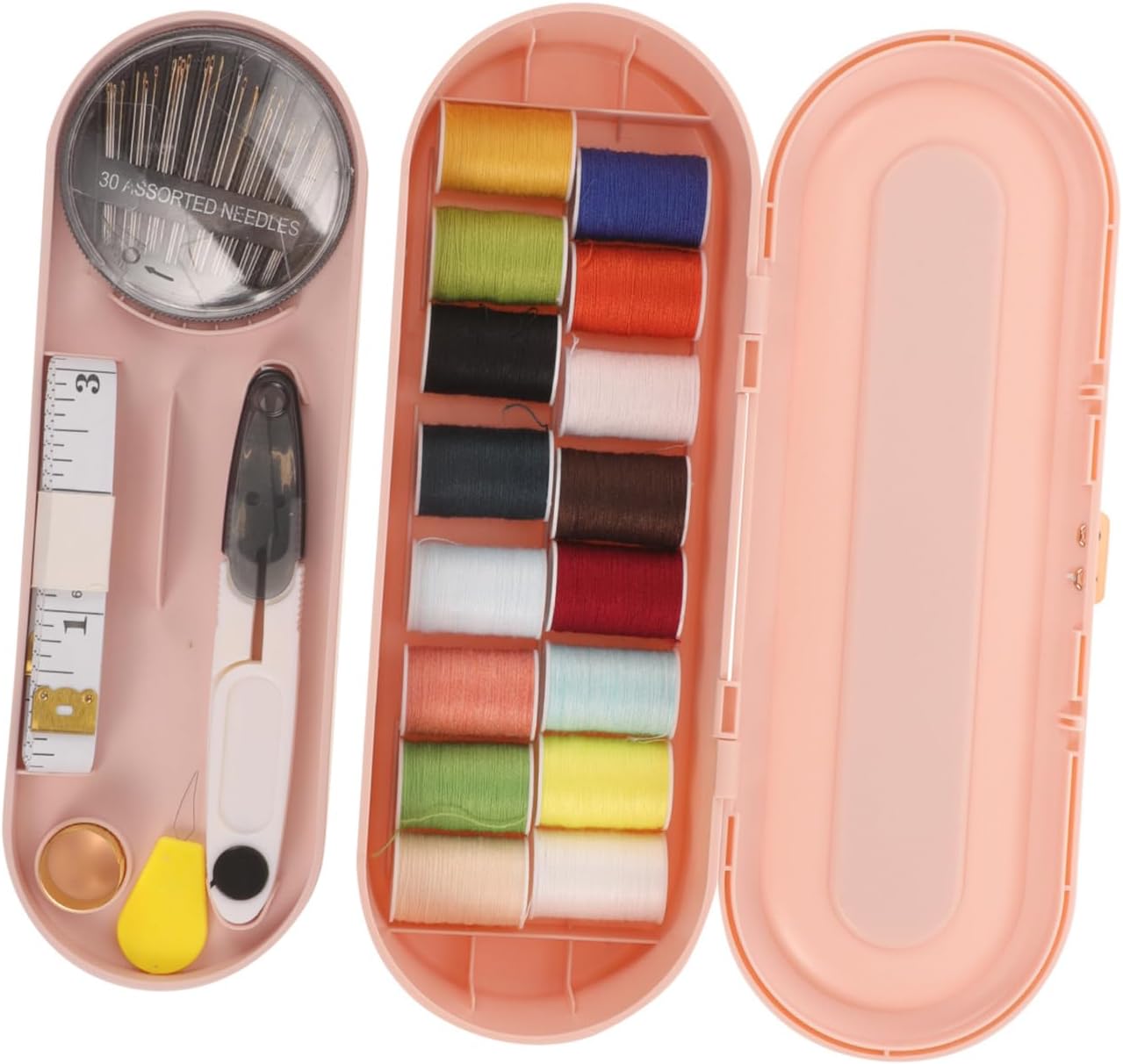 Portable Sewing Kit Household Double Layer Storage with Thimble