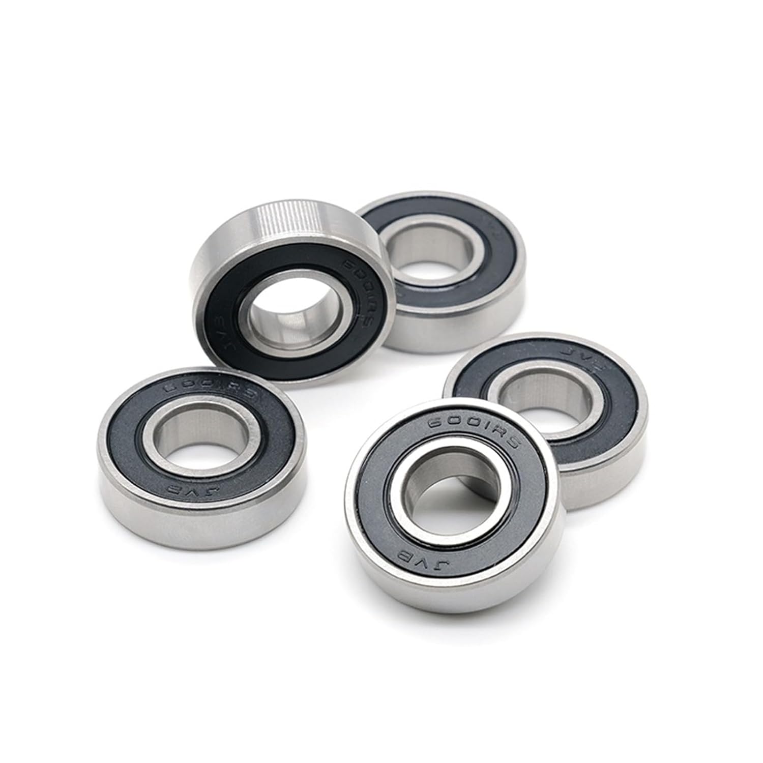 Deep Groove Ball Bearing 6000 6001 6002 Rubber Sealed 2Pcs(2Pcs 6000-2RS)