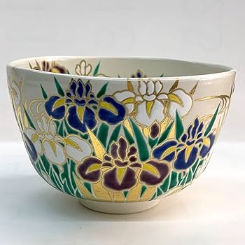 中村能久 色絵菖蒲茶碗　　栞、共箱。 中村能久 色絵菖蒲茶碗 栞、共箱。 Amazon.co.jp: 茶碗 色絵