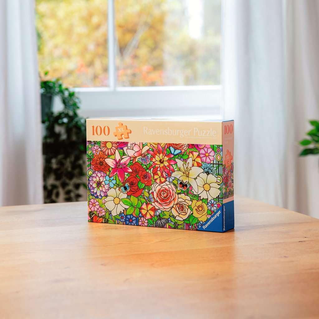 Ravensburger Feel Well & Puzzle & Board - Tiffany Flowers, 100 piece for Adults and Kids Age 9 Years Up, Multicolor - Image 3