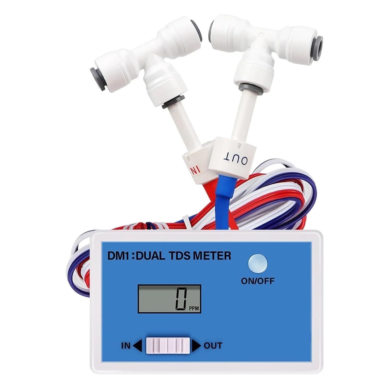 TDS Meter, Dual Water Quality Tester Online TDS/EC Meter Digital Input/Output Water Quality Monitor Tap Water Fish Tank Test Pen,Digital Water Tester(DM-1)