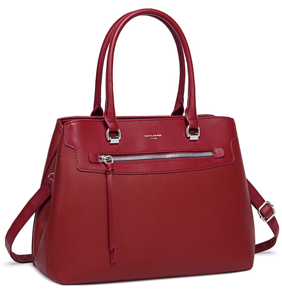 David Jones - Elegancka damska torebka - Torba na ramię ze skóry PU - Torba na zakupy ze skóry PU z wieloma przegrodami - Moda Miasto Lady Trend