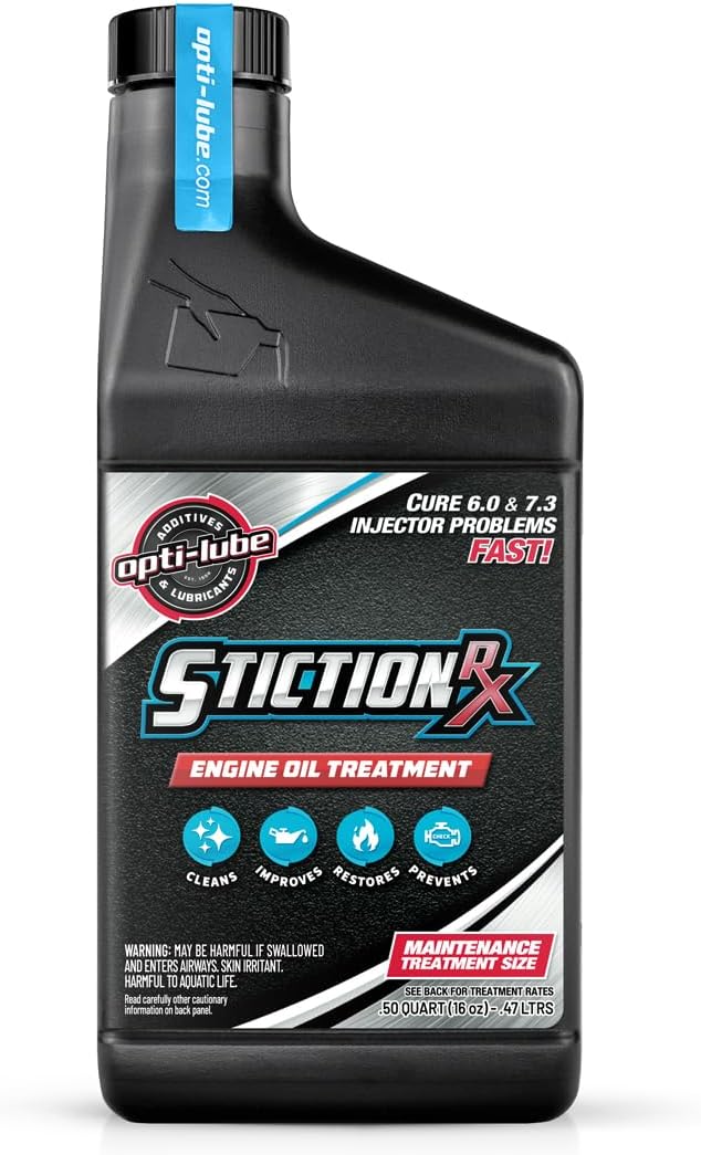 Opti-Lube Stiction Rx Oil Additive for 6.0 and 7.3 Powerstrokes: 1 Pint (16oz)