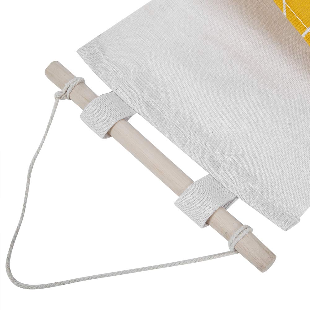 Przechowywanie na ścianie, Przechowywanie ścienne Szafa na ścianę Wiszące Woreczki do Przechowywania z 3 Kieszeniami 2pcs Nad Drzwiami Wiszące Półki do Sypialni łazienka (YELLOW)
