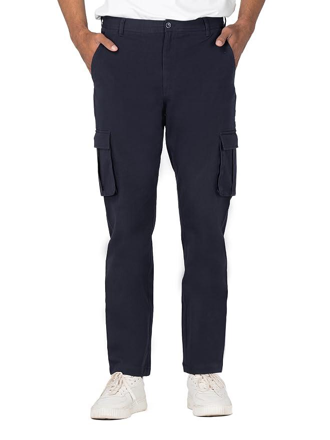 The Pant Project Six Pocket Cotton Lycra Stylish Cargo Pant for Men | Regular Slim Fit | Tactical Techwear Stretchable Cargos with 6 Pockets | Mens Street Wear Casual Trouser Pants