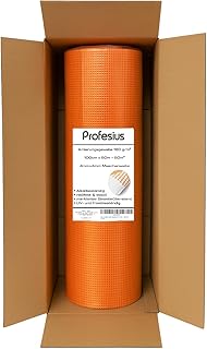 Armierungsgewebe 1m x 50m - 160g / m² - orange, Glasfaser Gewebe für Putz, Fassade & Wärmedämmung – reißfest & alkaliresistent