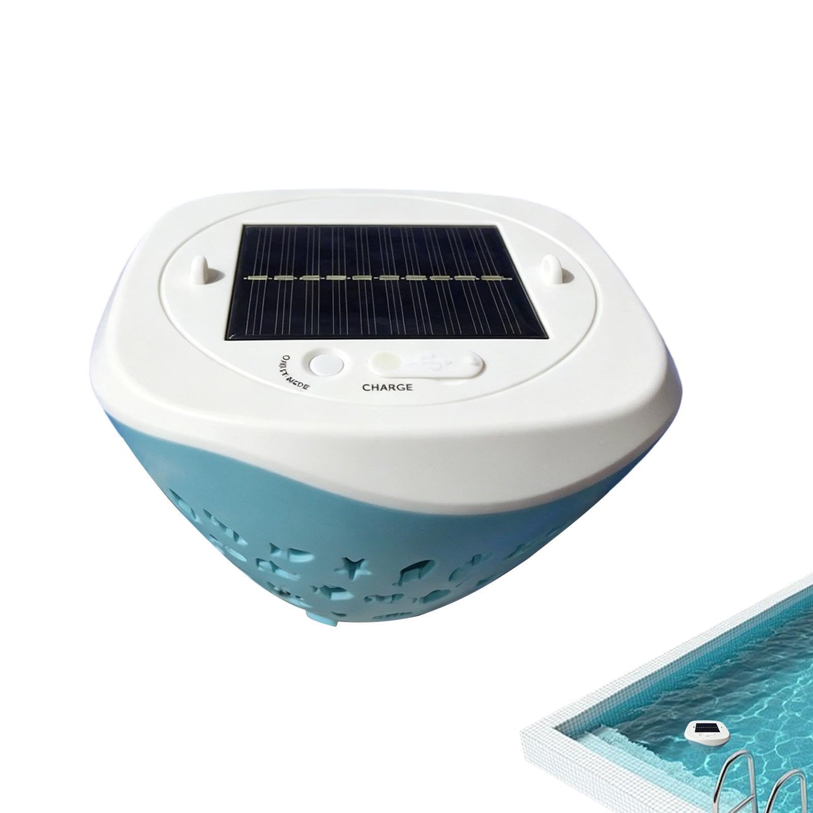 Luces de piscina que flotan impermeables con cambio de color automatico 8