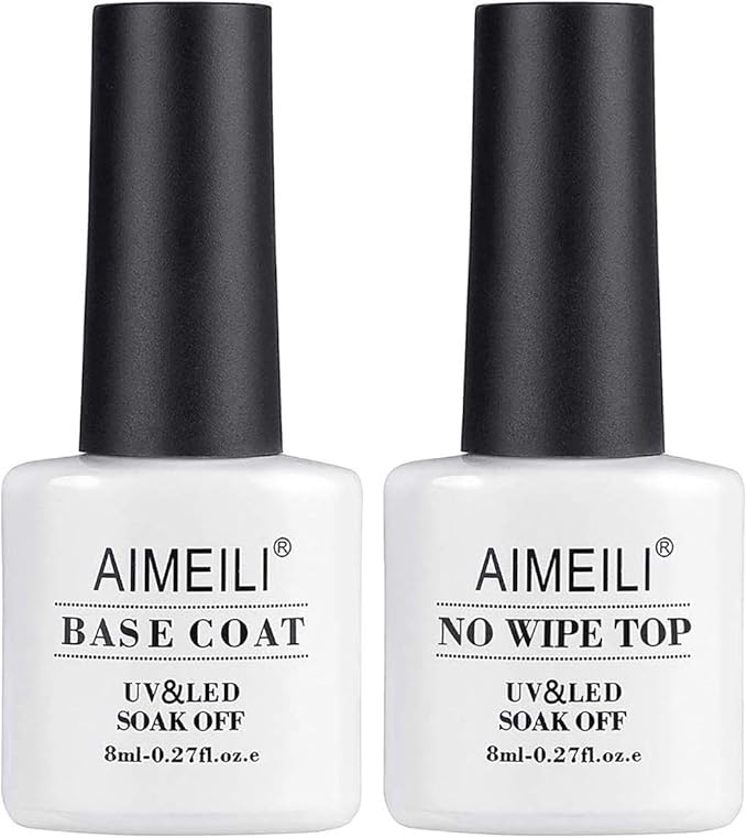 AIMEILI Base e Top coat Semipermanente Smalto Semipermanente per Unghie