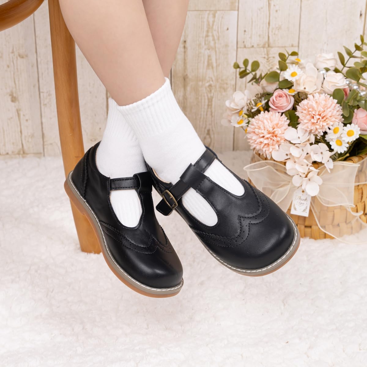 Mary Jane Little Girls Dress Shoes Toddler Baby Ballet Flats Flower Girls Wedding Party Bow Princess Kid Shoes image 2
