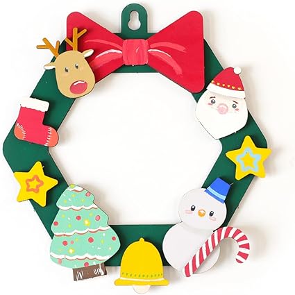 Amazon Co Jp 木で作ろう クリスマスリース 木製 木工 工作 キット 冬 サンタ トナカイ 雪だるま おもちゃ