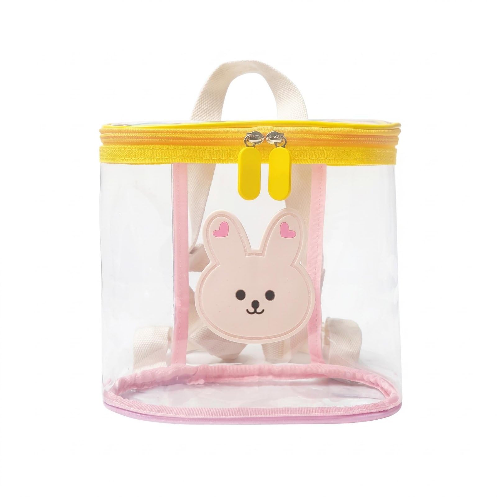 Wildlife Print Clear Backpack Color Contrast Jelly Cute Storage Bag For Beach, Travel, Swimming, Yellow Pink, Rabbit | Backpacks & Bags Kids Clothing, Shoes-image-33