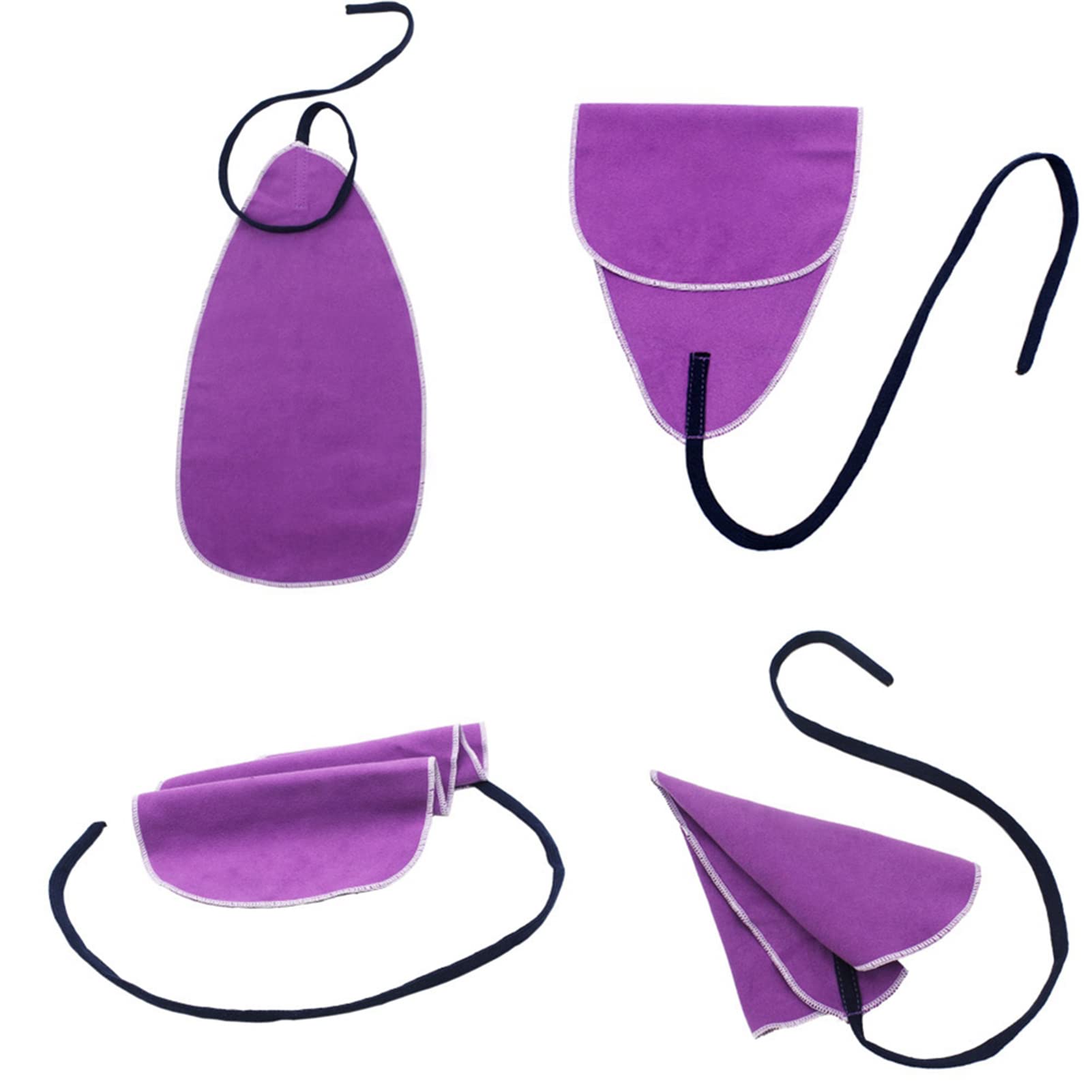 Lot De 4 écouvillons De Nettoyage Pour Instruments à Vent – Clarinette, Saxophone, Flûte – Chiffon Gris Absorbant