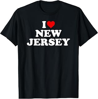 I Love New Jersey - Heart NJ T-Shirt