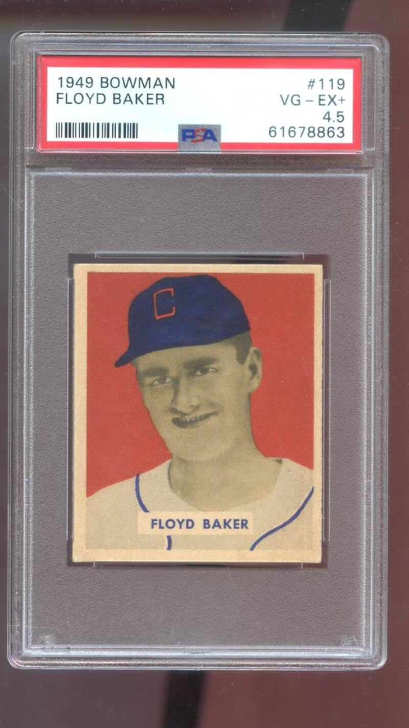 1949 Bowman #119 Floyd Baker PSA 4.5 Graded Baseball Card MLB Chicago White Sox