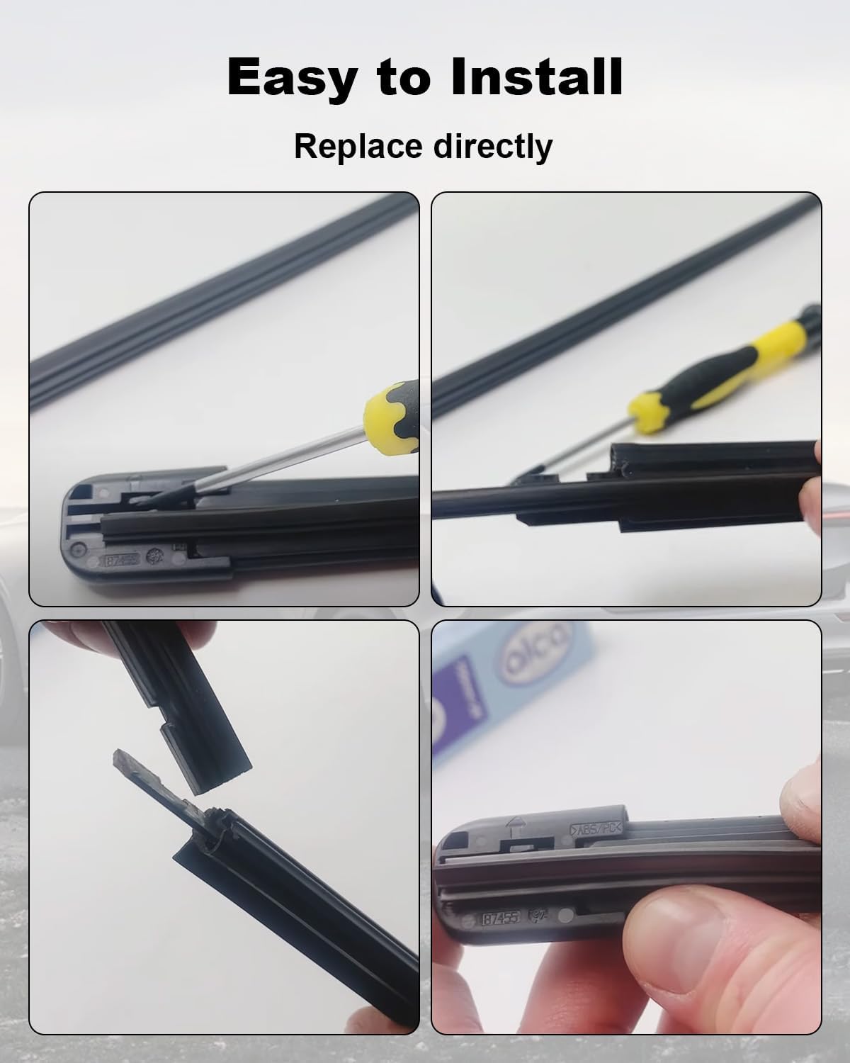 2 Pcs Front Windshield Wiper Blades Refill Fit For Volvo S60 V60 B5 T5 T6 T8 2019-2025,Rubber Inserts Windscreen Blade Replace 31693569