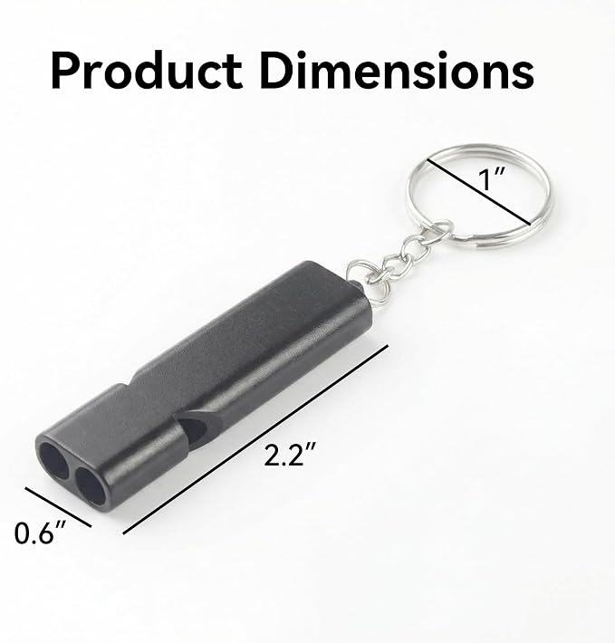 Silbato de emergencia doble tubo aluminio para outdoor miniatura 3