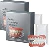 2 PCS Functional Dentures,Advanced Customized Full Denture Set,Silicone Reline Denture Set,Natural-Looking Clip-in Veneers, Soft and Comfortable