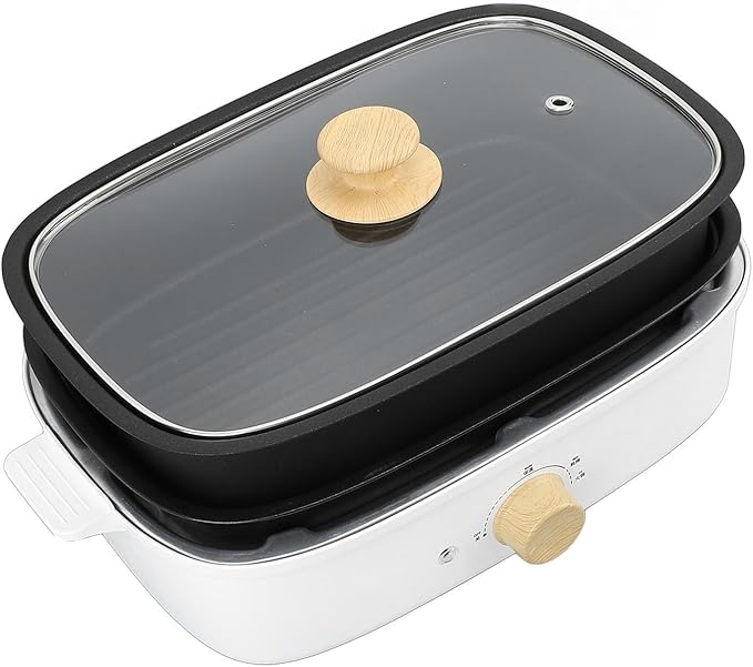 Olla Eléctrica Haofy 1200W Antiadherente, Control de Temperatura Ajustable miniatura 5