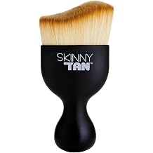 Skinny Tan Miracle Tanning Brush - Premium and Ultra-Soft Synthetic Bristles - Unique Ergonomically Shaped Tool - Perfect for Bronzing Tricky Areas - Streak-Free, Flawless Looking Finish - 1 pc