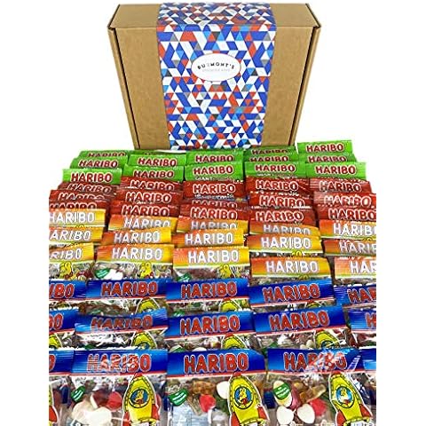 The Ultimate Haribo Mini Bags Sweets Hamper - Starmix, Supermix, Strawbs & Tangfastics - Hamper Exclusive to Burmont's Cover