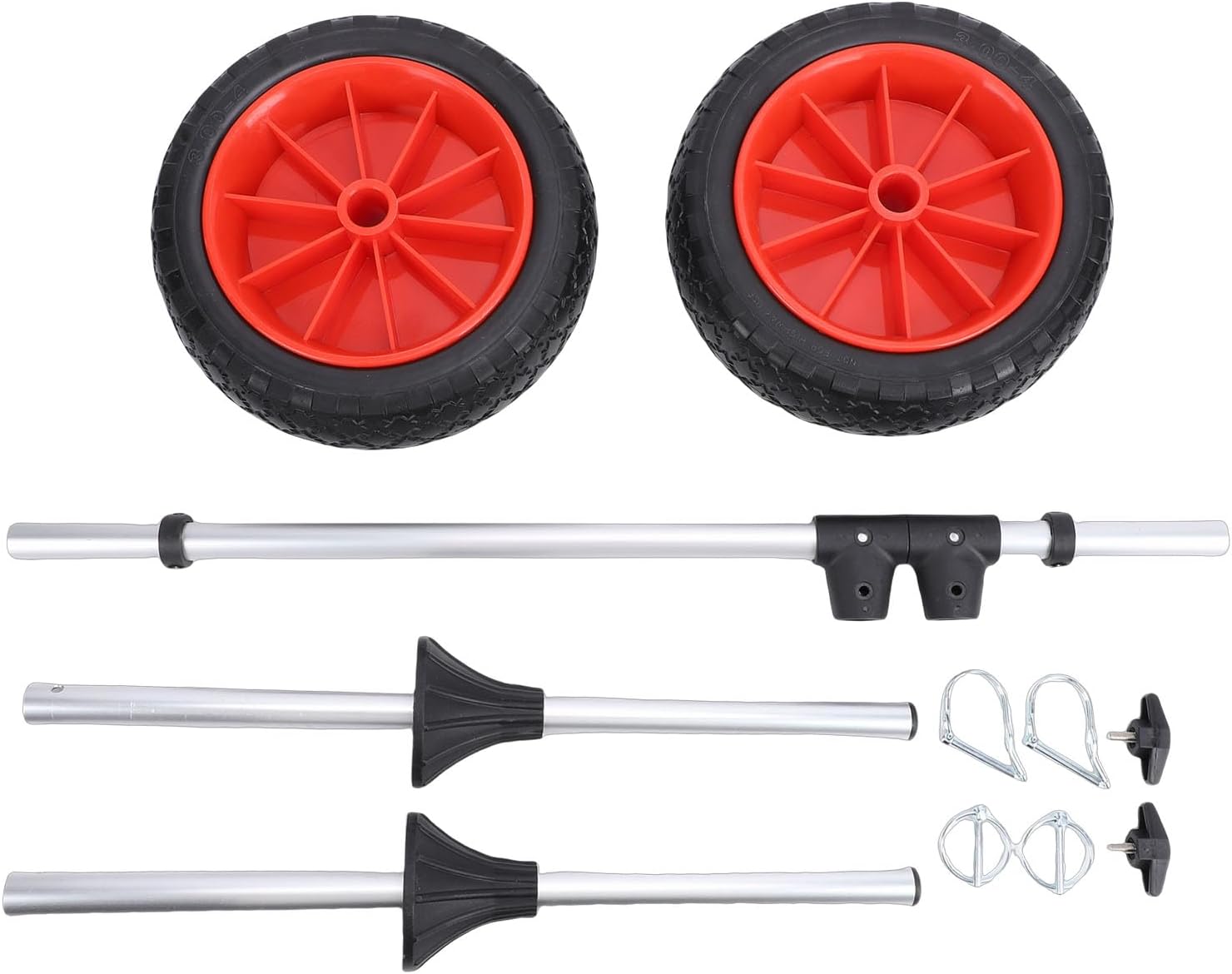 Kayak Cart, Folding Aluminum Alloy Frame Canoe Trolley Carrier with Rubber Wheels Lightweight Transport for Beach Lake River