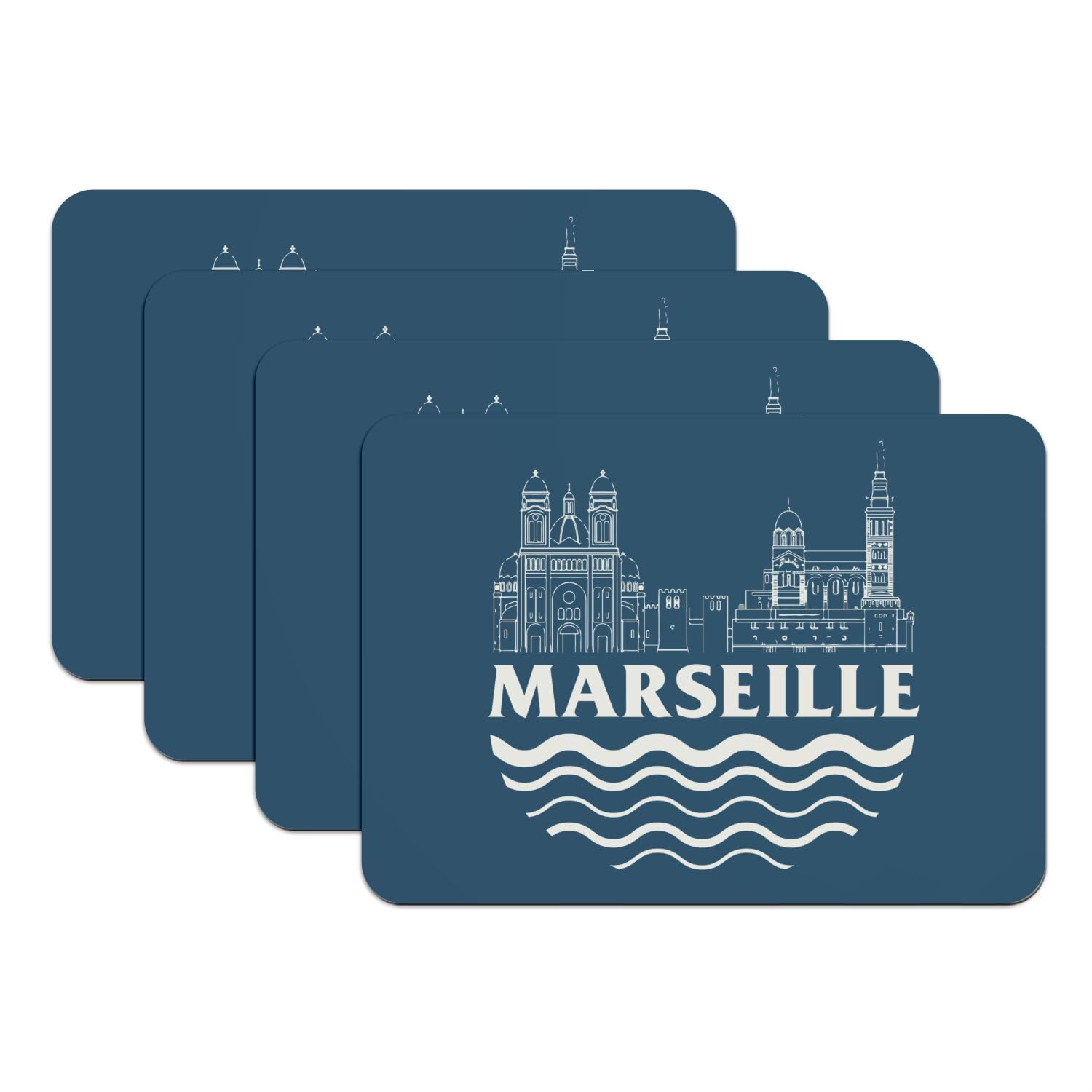 Sets de table Marseille parfaits pour l'apéritif pastis en terrasse