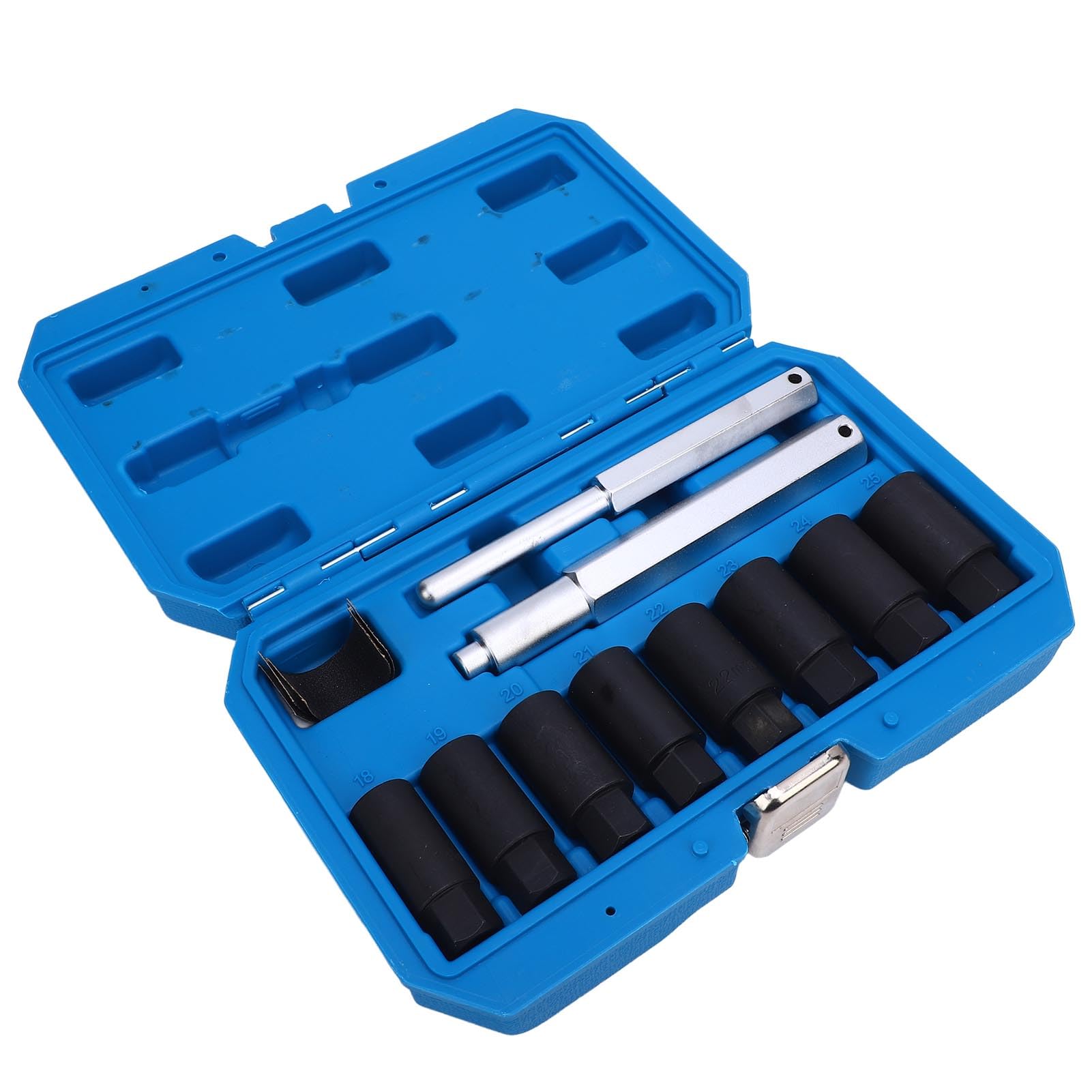 Keenso Set di 8 Chiavi per Rimozione Dadi, Set di Bussole Estrattore per Dadi Bulloni Arrotondati Arrugginiti Congelati Danneggiati, con Filettatura a Spirale Inversa per Auto, Barche,