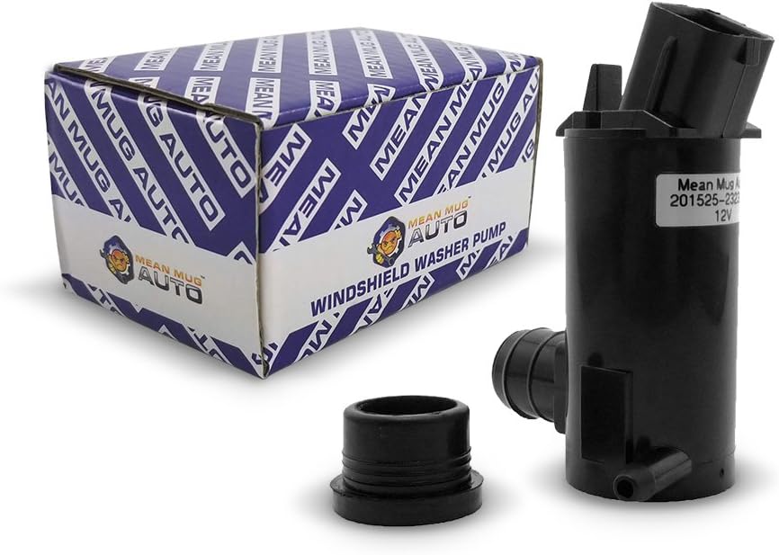 201525-232316F Windshield Washer Pump w/Grommet - Washer Motor Compatible with Hyundai, Kia - Replaces OEM #: 98510-26000, 9851-1C000, 98510-2G000, 98510-1C500
