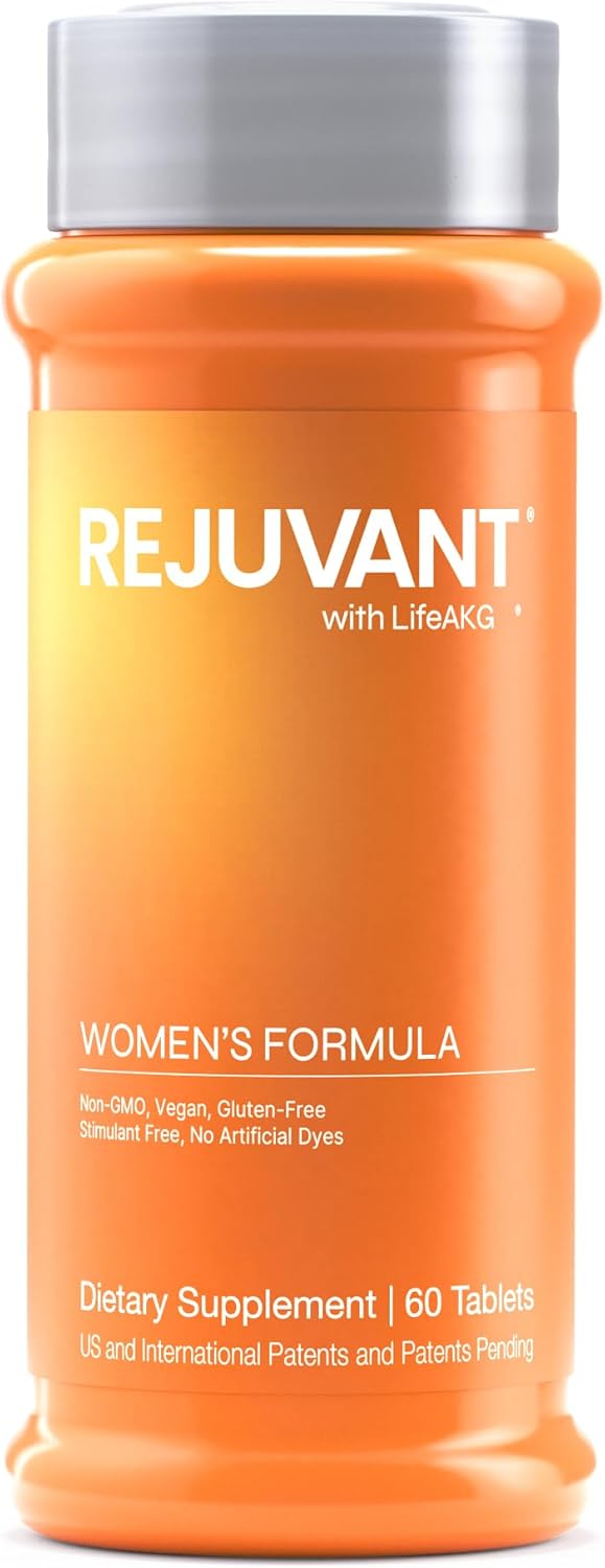 Rejuvant Women’s AKG Longevity Supplement 1000MG Ultra 98% Pure (Calcium Alpha-Ketoglutarate), New Formula, Coated Tablets, Patented Vitamin Rich Controlled Release Formula, 60 Tablets