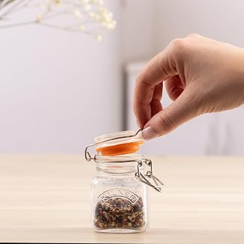 Kilner Square Swing Top Glass Spice Jar | 2.3 oz