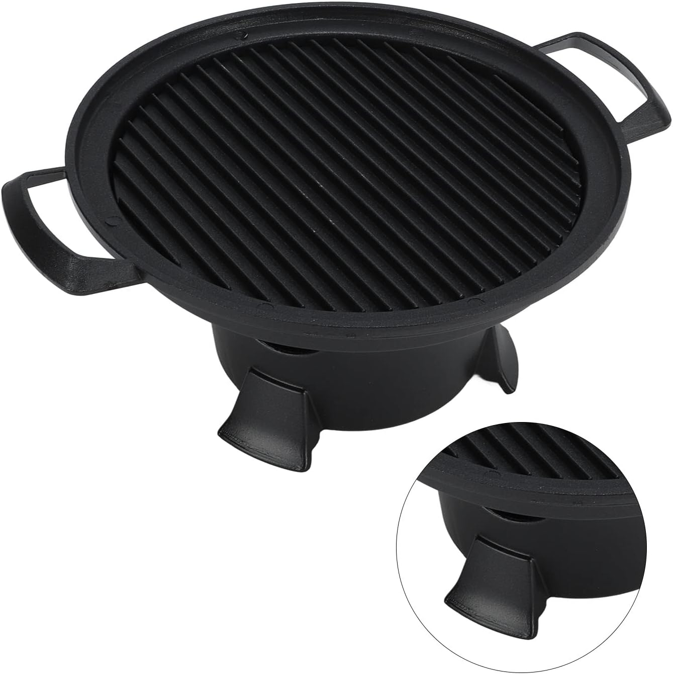 Generic Portable Charcoal Grill, Grill Outdoor with Nonstick Baking Pan Die Cast Aluminum Small Outdoor for Picnic Camping