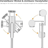 Selfie stick cu trepied ATUMTEK Bluetooth pentru smartphone, alb, cu telecomandă wireless 3