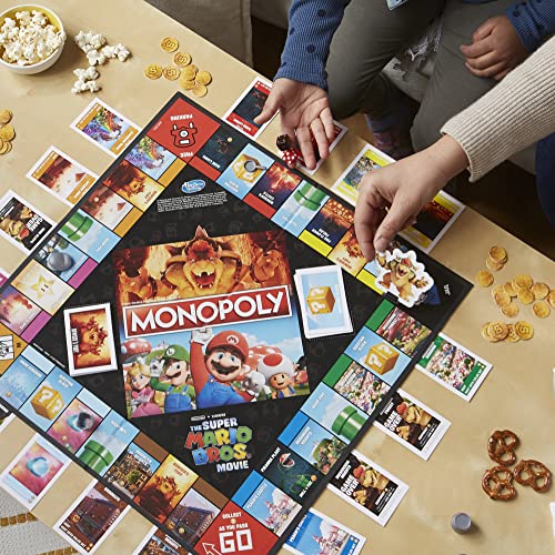 Monopoly The Super Mario Bros. Movie Edition Kids Board Game | Family Games For Super Mario Fans | Includes Bowser Token | Ages 8+ | 2-6 Players #TOP6