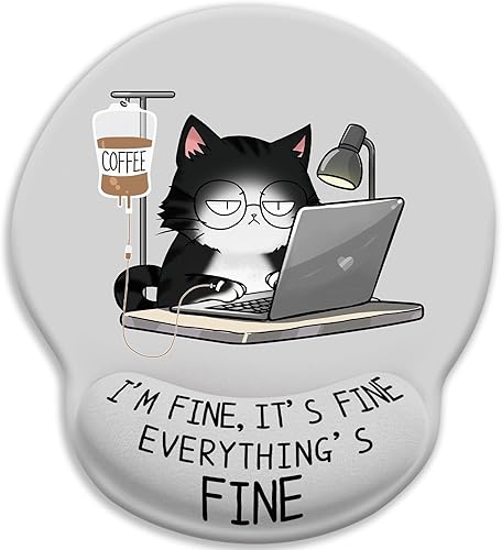 Miniatura 33 de Alfombrilla de ratón gótica de murciélago ergonómica con reposamuñecas, alfombrilla de ratón para juegos con soporte de muñeca, divertida Bate