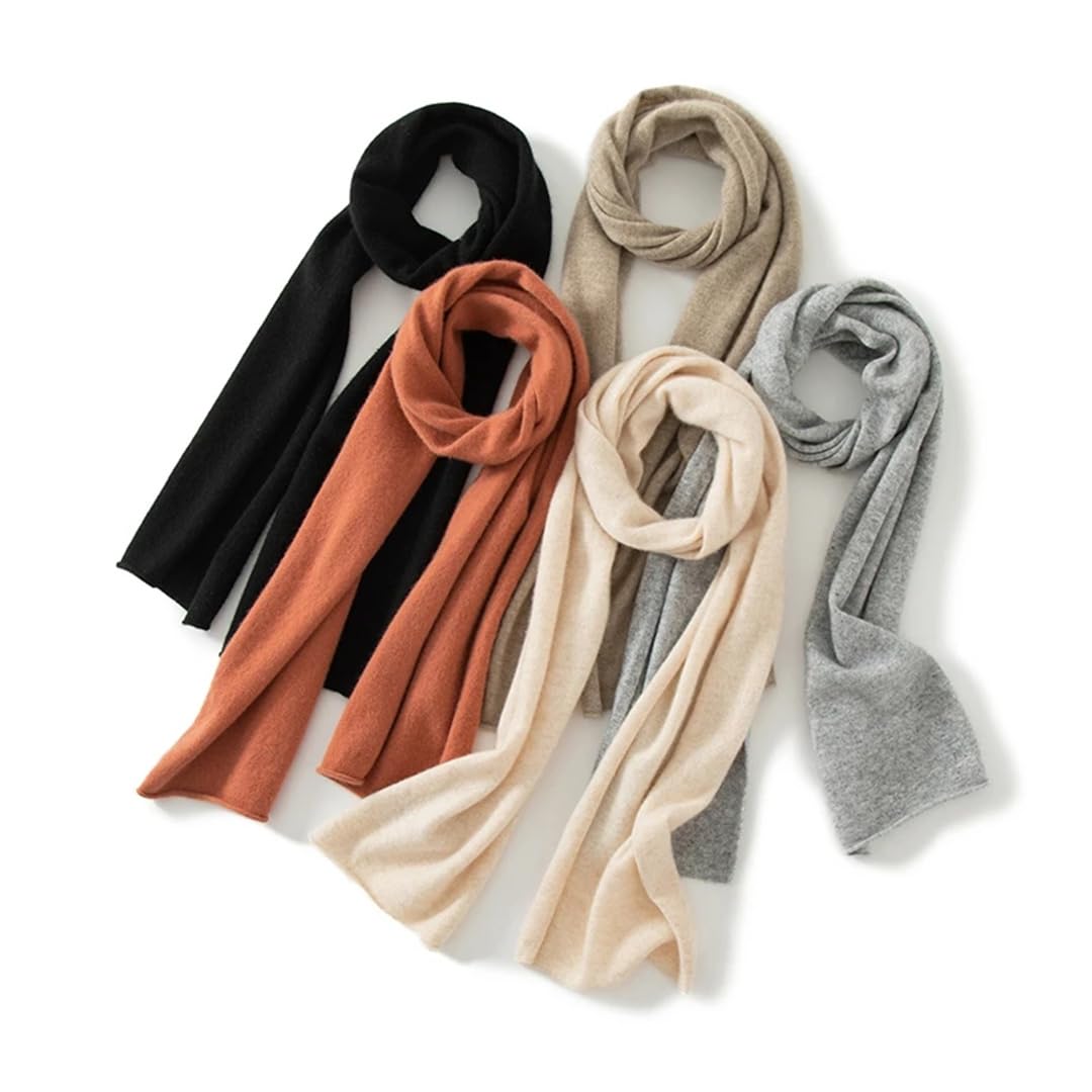 Bufanda de cachemira para mujer, bufanda de primavera, otoño e invierno, bufanda de punto suave y cálida