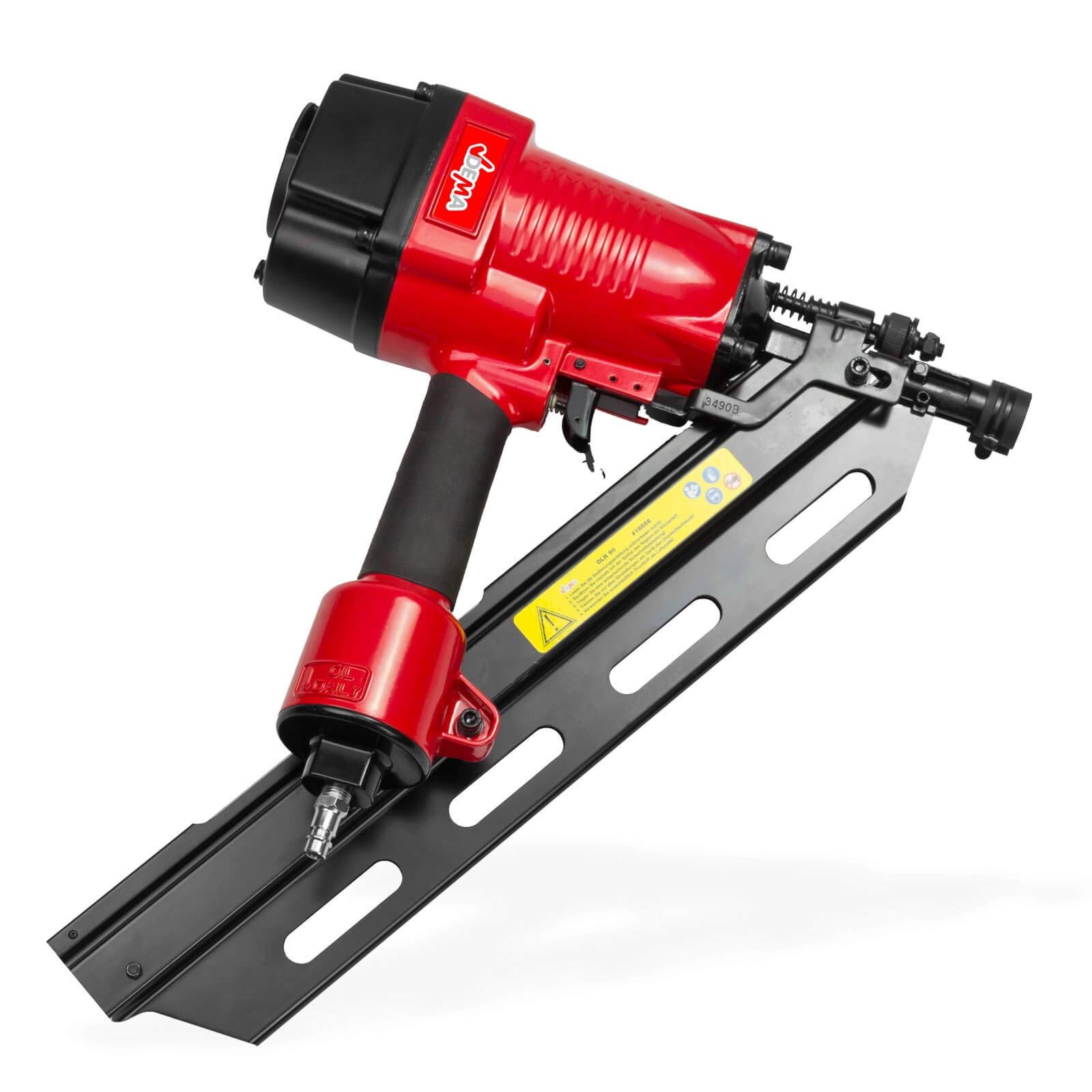 DEMA Druckluftnagler 50-90 mm 34° – Mit Koffer, Profi-Nagler für Holzarbeiten, Möbelbau und Bauprojekte