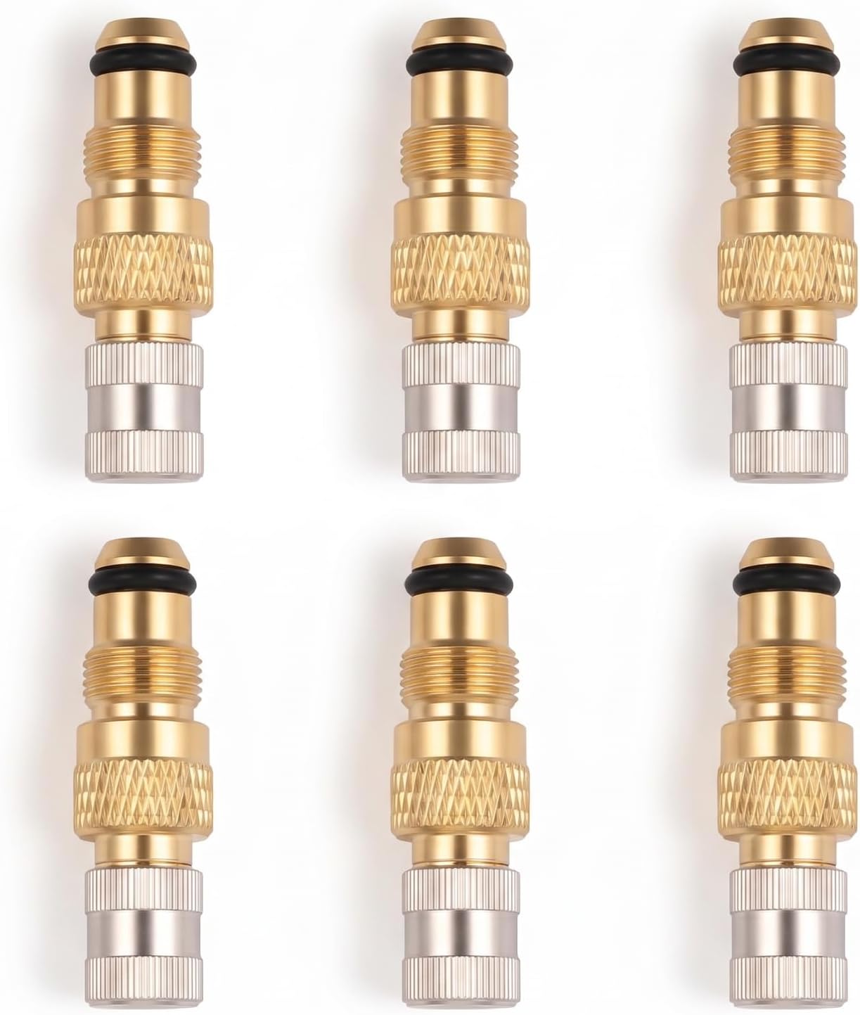EMSTAR 6 Pcs Brass Tire Valve Stem Set