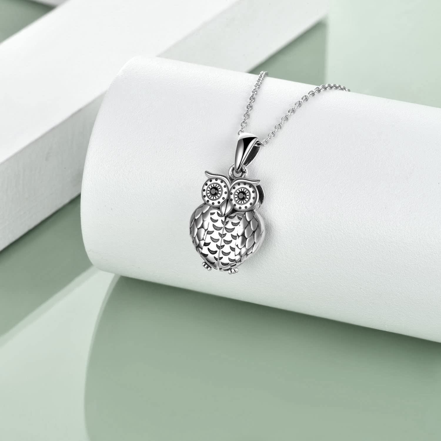 URONE Urnen Kette für Asche 925 Sterling Silber Asche Anhänger Halskette Kremations Schmuck für Männer Frauen