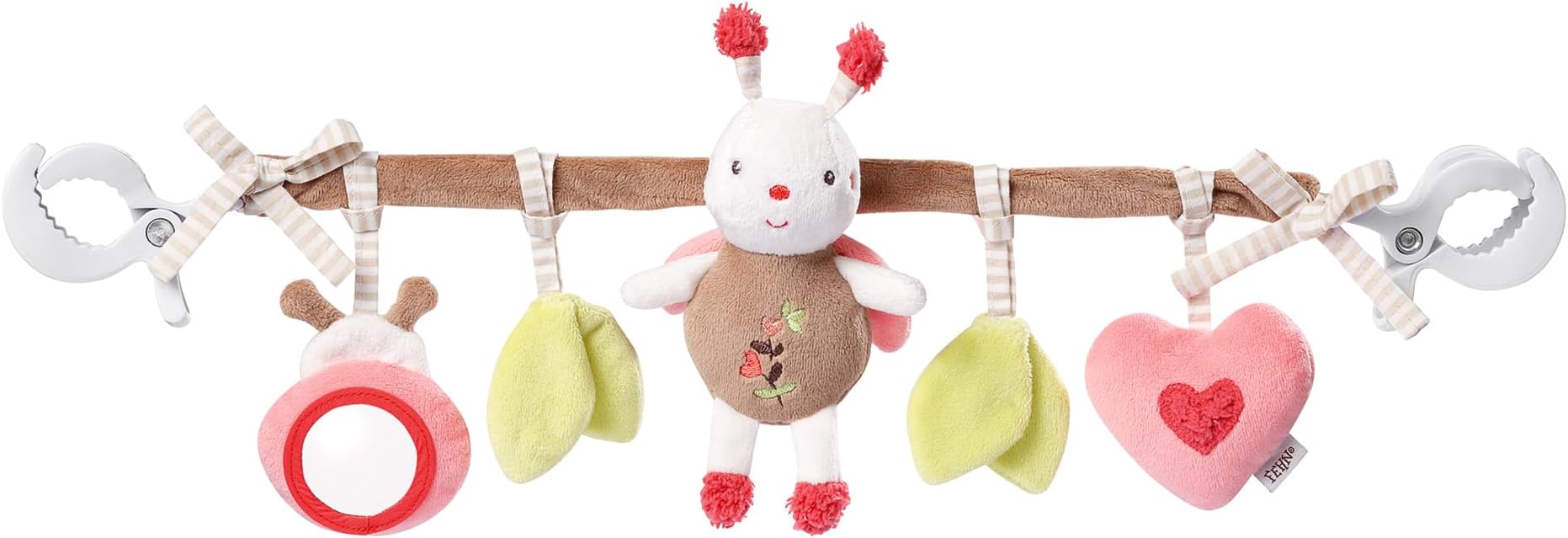 Fehn 068429 Garden Dreams Pram Chain โ Mobile Chain with Cute Characters to Hang On Prams, Baby Seats Or Cots โ for Babies and Toddlers from Newborns Upwards โ Length : 45 cm