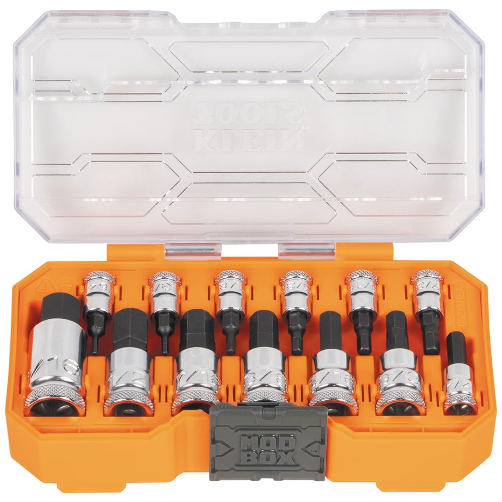 Amazon.com: Klein Tools 65213HEX Knurled Hex Bit SAE Socket Set, 1